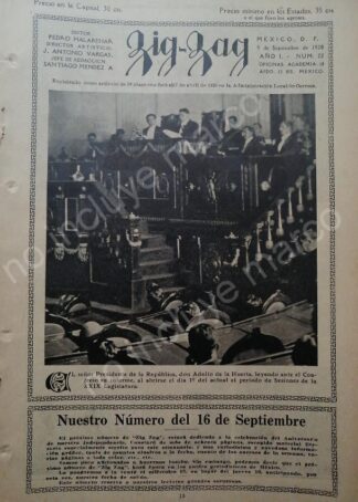 AFICHE ANTIGUO 1920 ADOLFO DE LA HUERTA EN EL CONGRESO