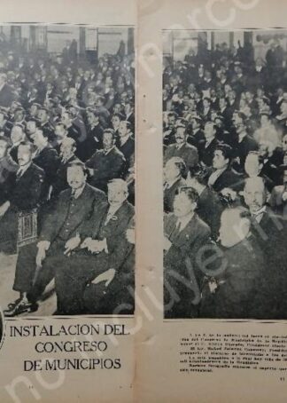 AFICHE ANTIGUO 1920 1ER CONGRESO DE MUNICIPIOS TEATRO IRIS