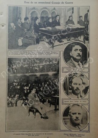 AFICHE ANTIGUO 1920 CONSEJO DE GUERRA A PABLO GONZALEZ /MONTERREY