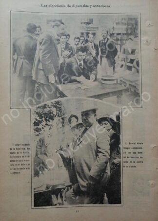 AFICHE ANTIGUO. 1920 ALVARO OBREGON, ELECCIONES PARLAMENTARIAS.