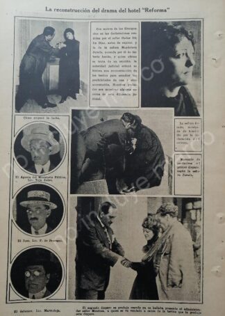 AFICHE ANTIGUO. 1920 EL CASO LA MUERTE DE CARLOS FELIX DIAZ