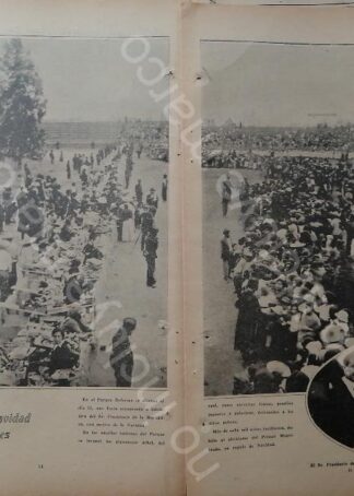 AFICHE ANTIGUO. 1921 FIESTA ALVARO OBREGON. PARQUE REFORMA