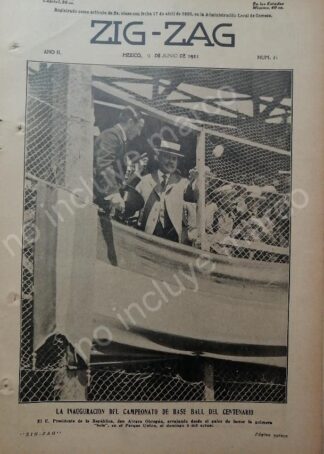 AFICHE ANTIGUO. 1921 ALVARO OBREGON EN PARQUE UNION BEISBOL