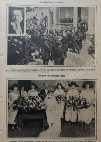 AFICHE ANTIGUO. 1920 FUNERAL DE JOAQUIN CASASUS Y OTROS 1920