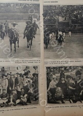 AFICHE ANTIGUO. ARTISTAS EN PLAZA DE TOROS ENRIQUE PEREZ 1920