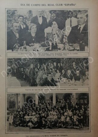 AFICHE ANTIGUO. FIESTA DEL REAL CLUB ESPAÑA DE FUTBOL 1920