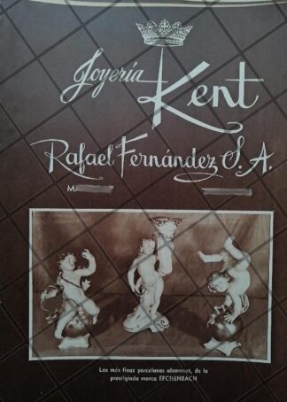 CARTEL ANTIGUO JOYERIA KENT RAFAEL FERNANDEZ 1951 /878