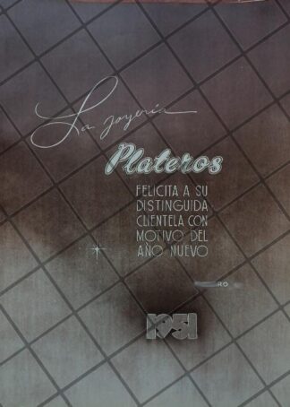 CARTEL ANTIGUO JOYERIA PLATEROS 1951 /873