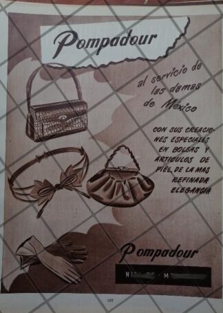 CARTEL ANTIGUO TIENDA BOUTIQUE POMPADOUR 1951 /864