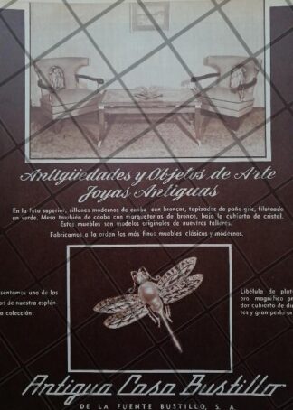CARTEL ANTIGUO JOYERIA DE LA FUENTE BUSTILLO 1951 /855