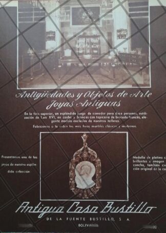 CARTEL ANTIGUO TIENDA DE LA FUENTE BUSTILLO 1951 /845