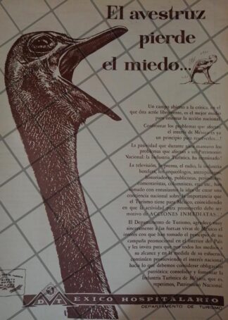 AFICHE RETRO SECRETARIA DE TURISMO 1960s