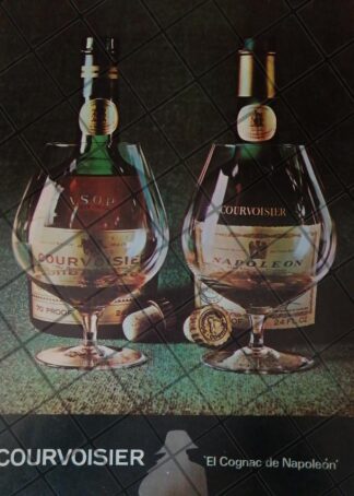 CARTEL PUBLICIDAD ANTIGUA VINOS COURVOISIER 1973 -616