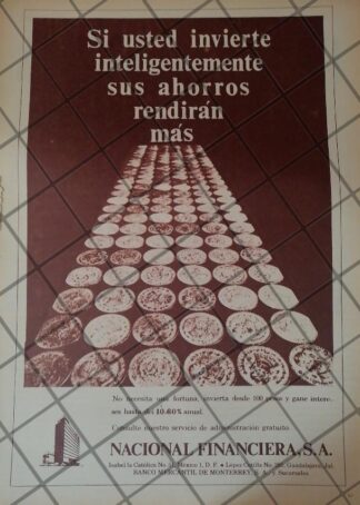 CARTEL RETRO ORIGINAL. BANCO NACIONAL FINANCIERA 1968 /147