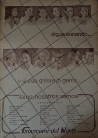 AFICHE RETRO. BANCO FINANCIERA DEL NORTE 1973 /145