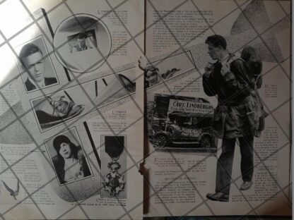 AFICHE ANTIGUO. AVIADOR CHARLES LINDBERG Y SU VIDA 1928 - Image 3