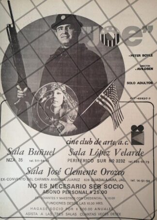 AFICHE ANTIGUO. PELICULA. JOE, CIUDADANO AMERICANO 1970 Y RESEÑA