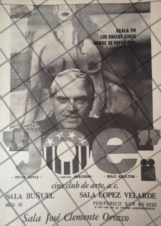 AFICHE ANTIGUO. PELICULA. JOE, CIUDADANO AMERICANO 1970
