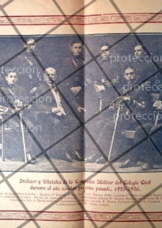 AFICHE ANTIGUO ORIGINAL. CADETES DEL COLEGIO CIVIL DE MONTERREY 1926