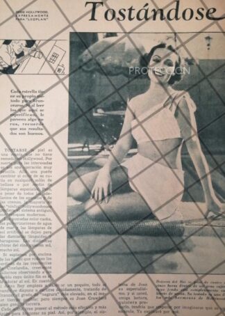 AFICHE ANTIGUO ORIGINAL. DOLORES DEL RIO EN HOLLYWOOD 1934