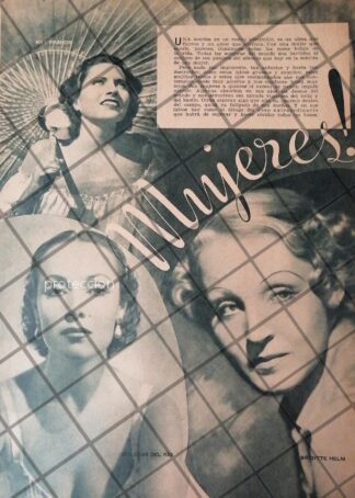 AFICHE ANTIGUO ORIGINAL. DOLORES DEL RIO Y MAS 1932