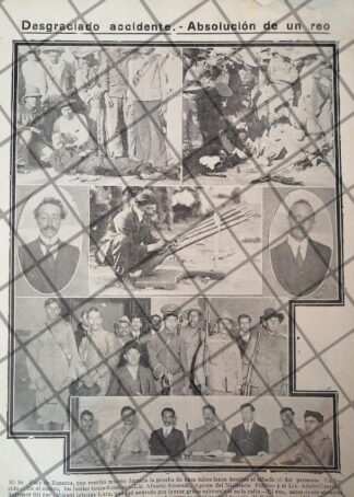 AFICHE ANTIGUO ORIGINAL. VARIOS HECHOS REVOLUCIONARIOS 1914