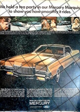 CARTEL RETRO AUTOS FORD MERCURY GRAND MARQUIS 1971 -1078