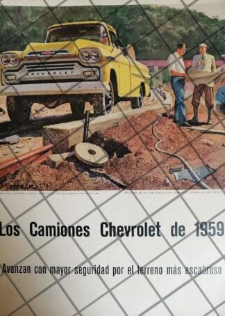 CARTEL RETRO CAMIONETA CHEVROLET APACHE 1959 -1077
