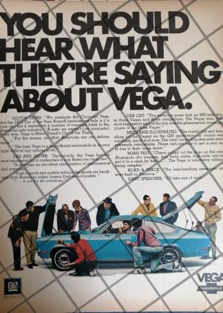 CARTEL RETRO AUTOS CHEVROLET CHEVY VEGA 1970 -1075