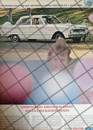 CARTEL RETRO AUTOS FORD FALCON 1962 -1074