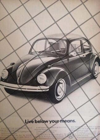 AFICHE RETRO ORIGINAL AUTOS VOLKSWAGEN VOCHO 1973 -1068