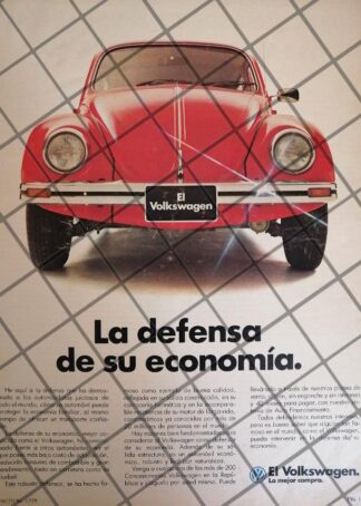 AFICHE RETRO ORIGINAL AUTOS VOLKSWAGEN VOCHO 1983 -1067