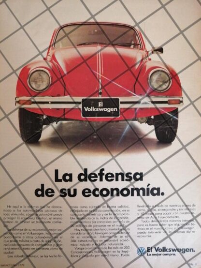 AFICHE RETRO ORIGINAL AUTOS VOLKSWAGEN VOCHO 1983 -1067