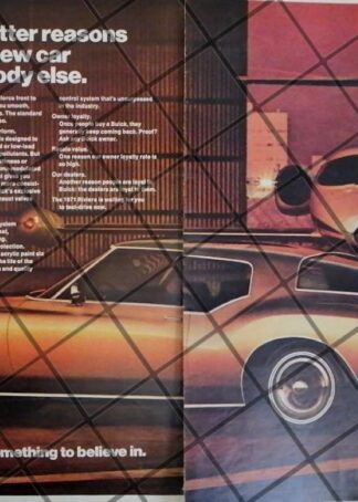 AFICHE RETRO ORIGINAL AUTOS BUICK RIVIERA 1971 -1041
