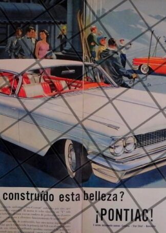 AFICHE RETRO ORIGINAL AUTOS PONTIAC STRATO CHIEF 1959 -1038