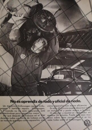 AFICHE RETRO ORIGINAL AUTOS VOLKSWAGEN VOCHO 1969 -1026