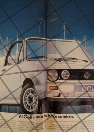 AFICHE RETRO ORIGINAL AUTOS VOLKSWAGEN GOLF 1991 -1024