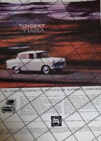 AFICHE RETRO ORIGINAL AUTOS TOYOTA TOYOPET TIARA 1961 /1017