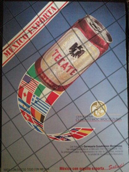 3 MINI CARTELES RETRO, CERVEZA TECATE 1970s /193 - Image 2