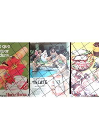 3 MINI CARTELES RETRO, CERVEZA NOCHE BUENA Y OTRAS 1970s