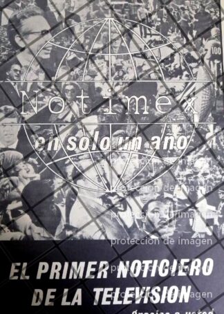 AFICHE RETRO ORIGINAL NACE LA AGENCIA DE NOTICIAS NOTIMEX 1969
