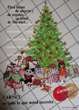 CARTEL PUBLICITARIO NACIMIENTO DE LA TARJETA CARNET 1970