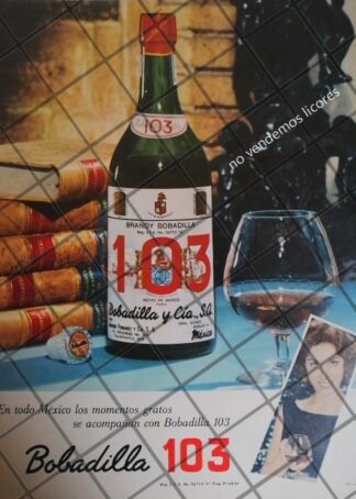 CARTEL PUBLICITARIO RETRO BRANDY BOBADILLA 1961 /628