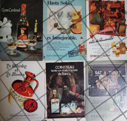 12 CARTELES RETRO. VINOS Y LICORES 1940s 80s /623 - Image 8