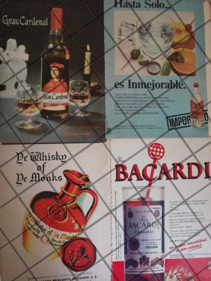 12 CARTELES RETRO. VINOS Y LICORES 1940s 80s /623 - Image 3