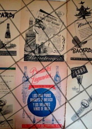 6 CARTELES RETRO. VINOS Y LICORES 1940s 50s /622