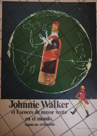 CARTEL RETRO ORIGINAL. WHISKY JOHNNIE WALKER 1970 /621