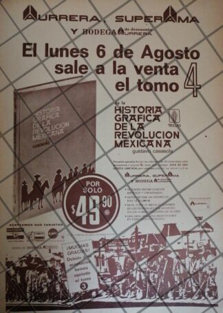CARTEL ANTIGUO TIENDA AURRERA Y SUPERAMA 1960s /960