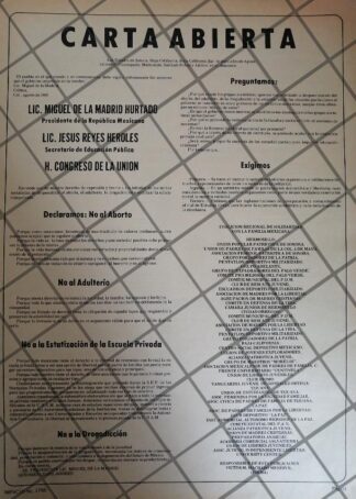 AFICHE POLITICO RETRO RENOVACION MORAL, MIGUEL DEL A MADRID 1983