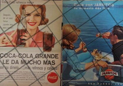 8 CARTELES ANTIGUOS REFRESCOS VARIOS AÑOS 40s-70s /319 - Image 5